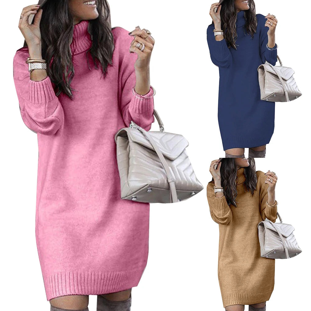 Knee-length sweater Dress Women