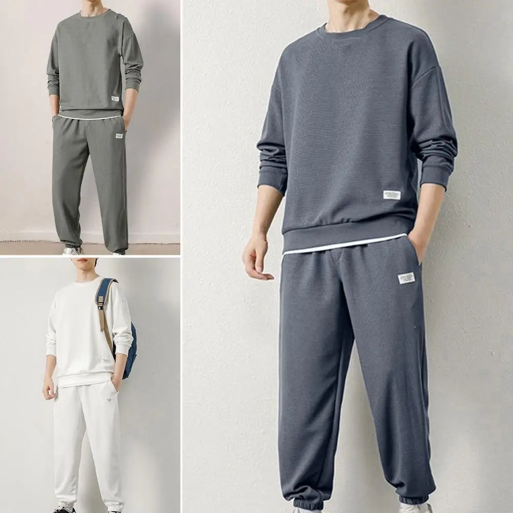 Casual Sports Sweatshirt Jogger Pants Set for Men