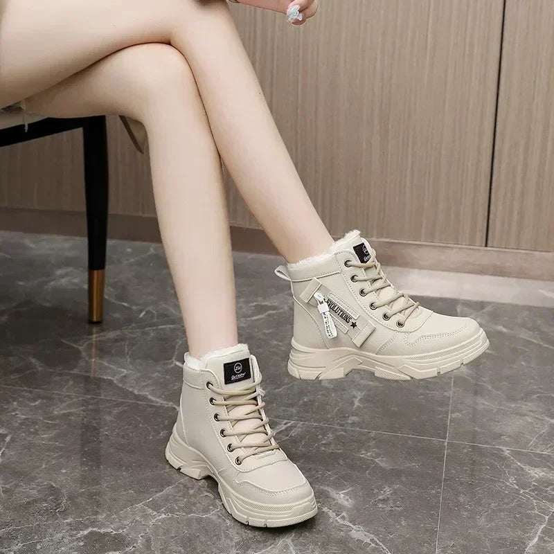 Thick-soled Women boots Warm Plus Velvet Cotton Shoes