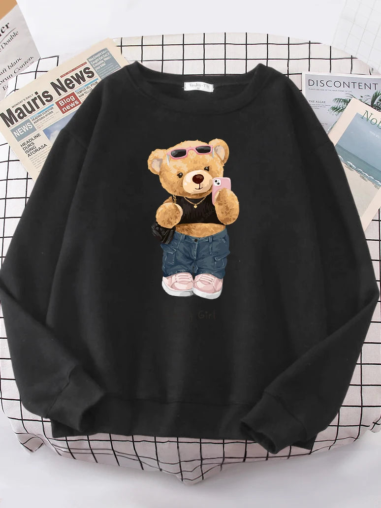 Teddy Bear Selfie Swag Funny Sweatshirt