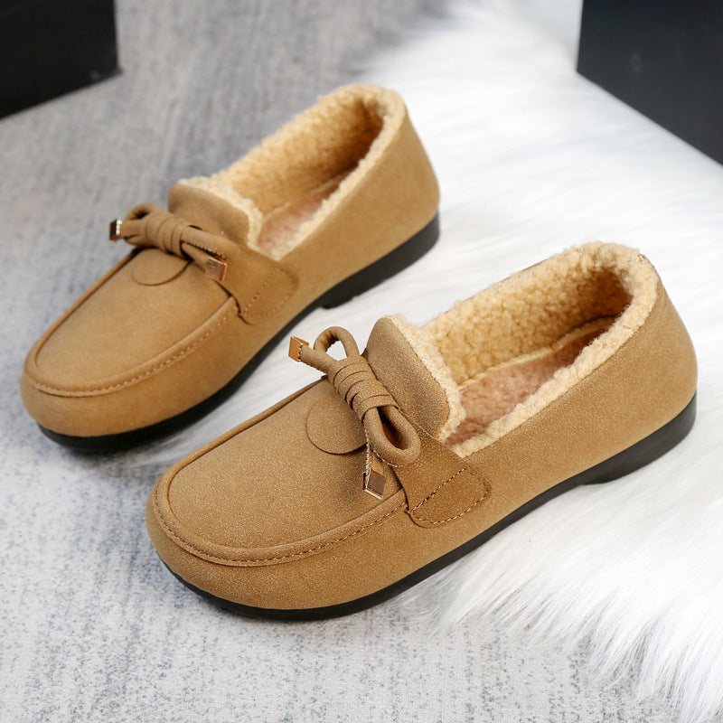 Fleece-lined Warm Leisure Flat Shoes