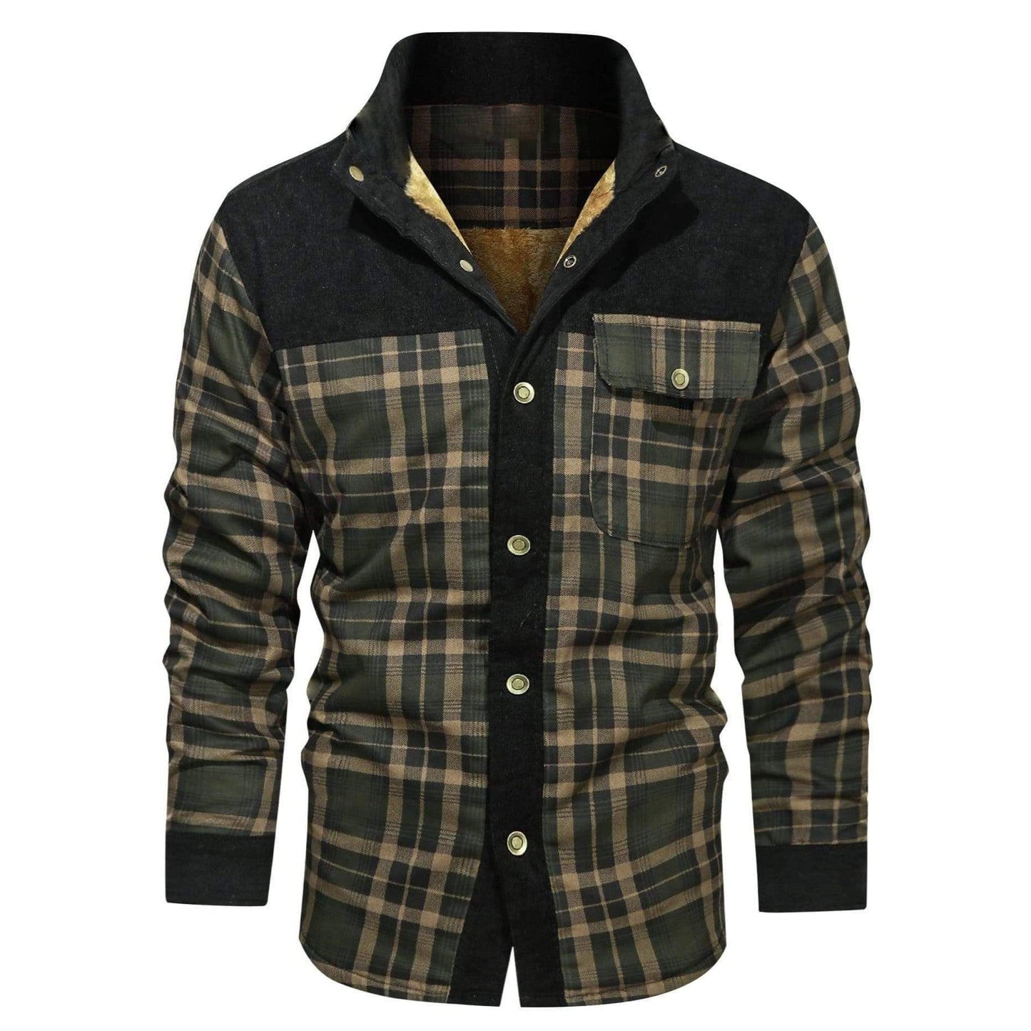 Thickened Wick Dragon Plaid Shirt Jacket