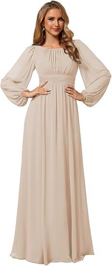 Women's Long Chiffon Evening Dress