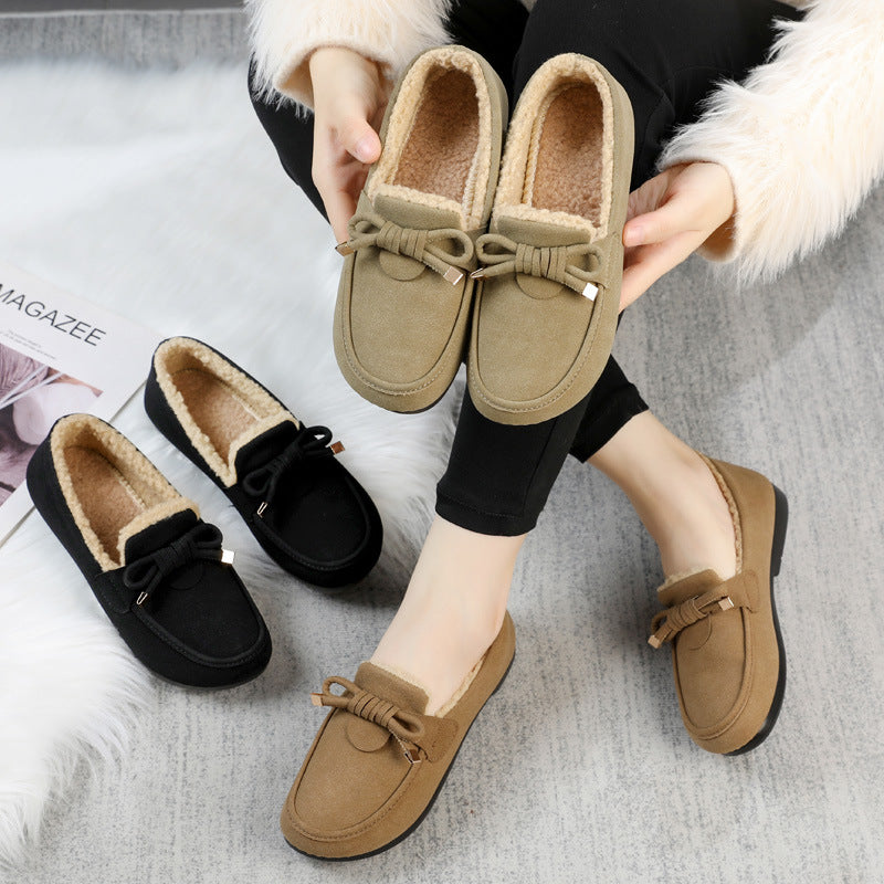 Fleece-lined Warm Leisure Flat Shoes