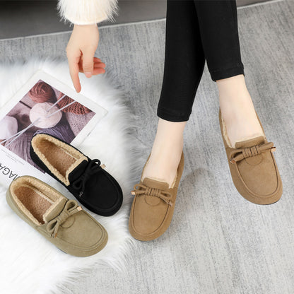 Fleece-lined Warm Leisure Flat Shoes