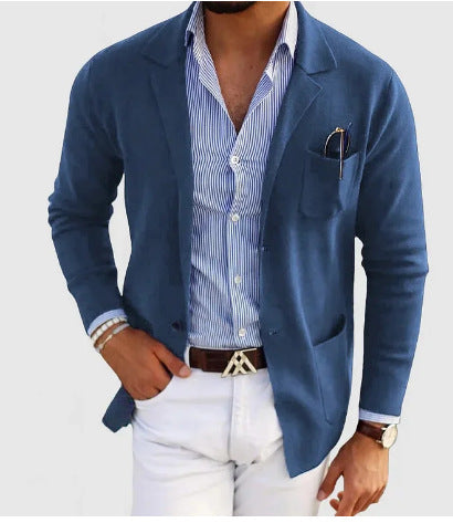 Men's Leisure Double Button Suit Jacket