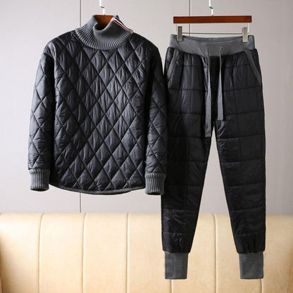 Men's Fashion Thickened Thermal Turtleneck Cotton Suit